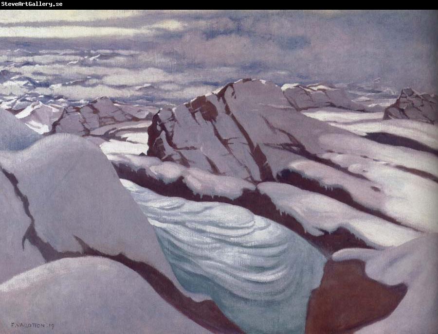 Felix Vallotton High Alps,Glacier and Snowy Peaks